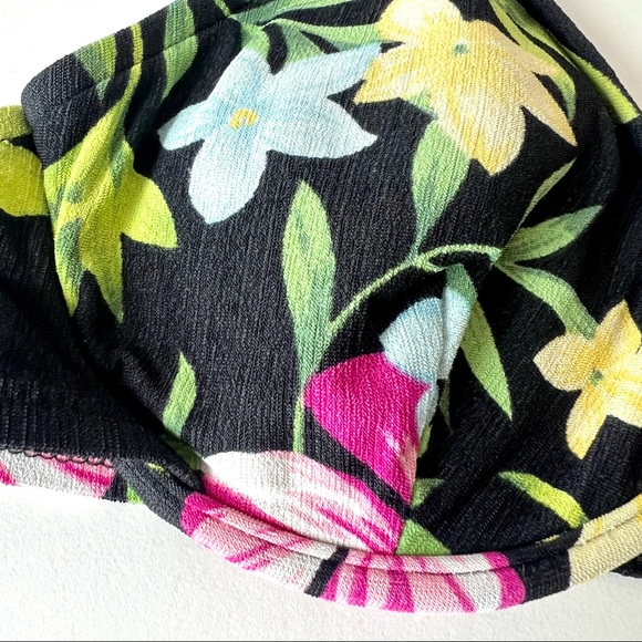 Vintage JANTZEN Floral Tropical Bikini Top—SZ. Medium - Picture 8 of 10